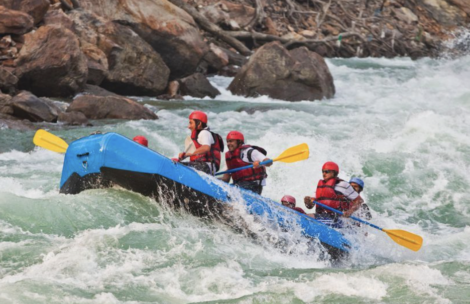 Adventure activities during yoga retreat in Rishikesh for happiness and wellness